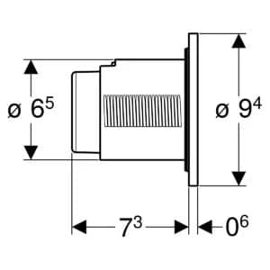 Comando Pneumatico 01 Mono Tasto Versione Incasso Bianco Geberit 116.041.11.1 in Serbatoi igienici BricoGo - Marano di Napoli, commercioVirtuoso.it