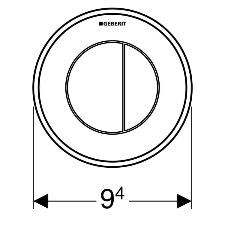 Comando Pneumatico 01 Doppio Tasto Versione Incasso Bianco Geberit 116.043.11.1 in Serbatoi igienici BricoGo - Marano di Napoli, commercioVirtuoso.it
