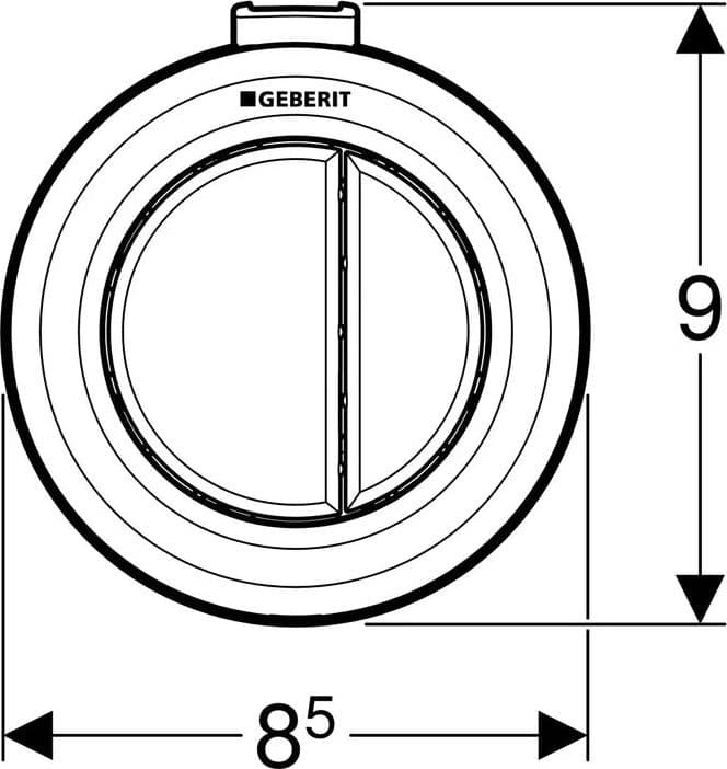 Comando Pneumatico Doppio Tasto Versione Esterno Bianco Geberit 116.049.11.1 in Serbatoi igienici BricoGo - Marano di Napoli, commercioVirtuoso.it
