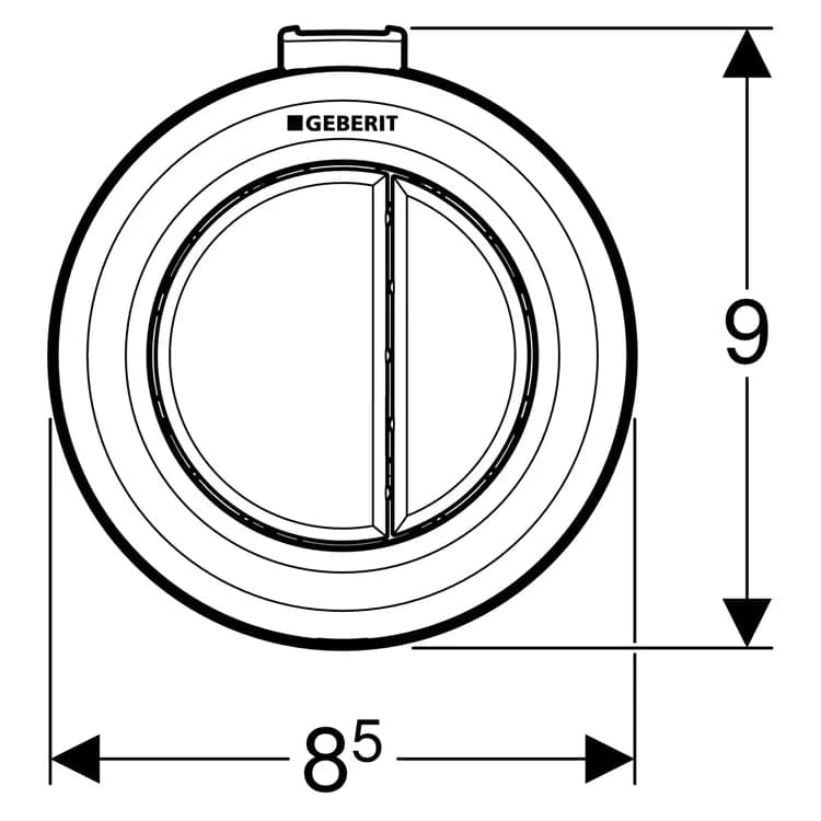 Comando Pneumatico Doppio Tasto Versione Esterno Bianco Geberit 116.049.11.1 in Serbatoi igienici BricoGo - Marano di Napoli, commercioVirtuoso.it