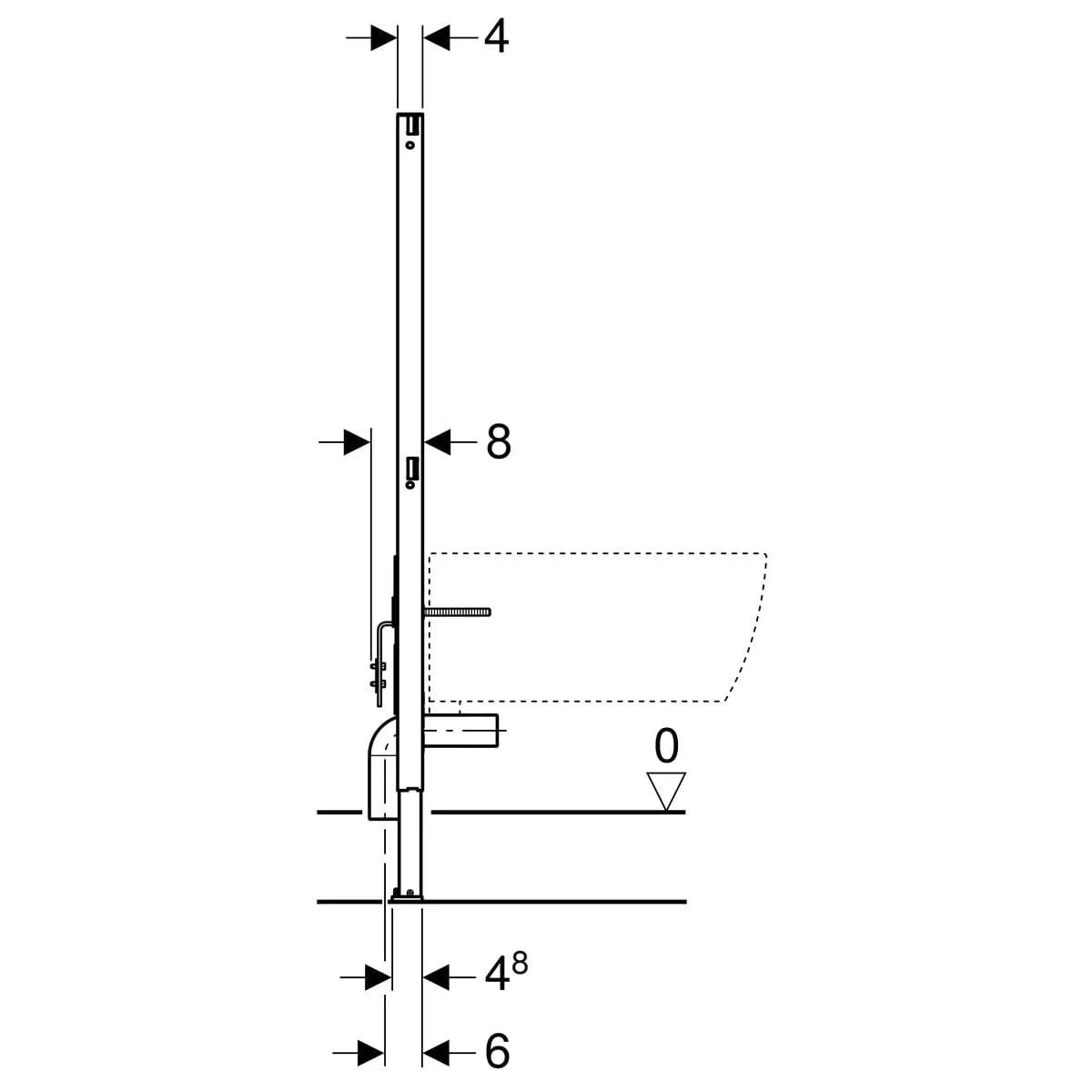 Modulo Duofix Verniciato Per Bidet Sospesi In Cartongesso Cm.112 Geberit 111.512.00.2 in Bidet BricoGo - Marano di Napoli, commercioVirtuoso.it