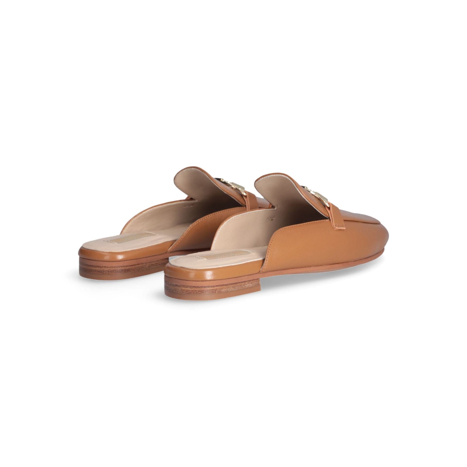LIU JO Liu Jo Slippers Marrone Emel in Pelle Nappa con Morsetto e Logo Metallico da donna in Sandali moda Drestige - Casamassima, commercioVirtuoso.it