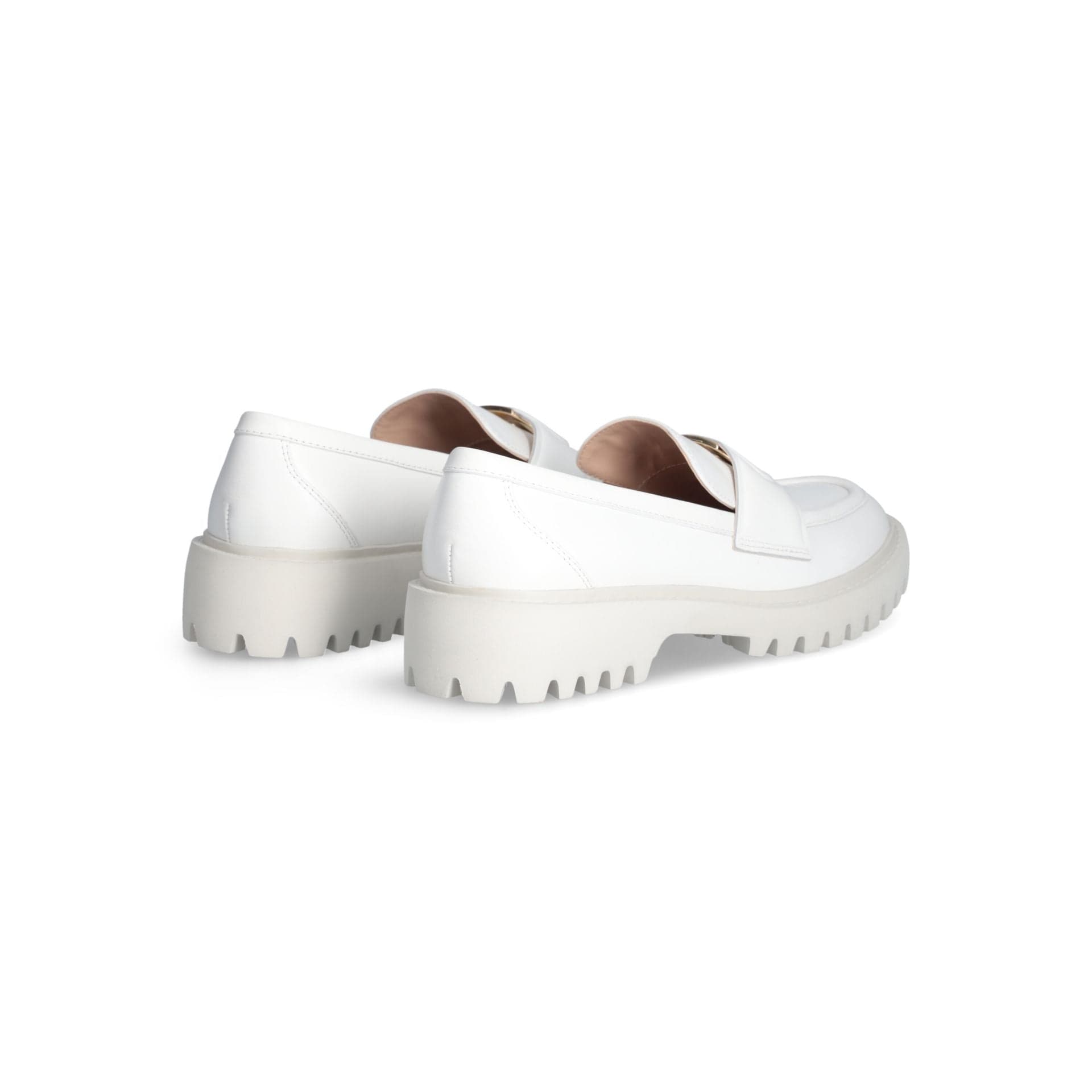 LIU JO Liu Jo Mocassini Bianchi in Pelle Cora 12 con Maxi Logo e Suola Dentellata da donna in Loafer e mocassini Drestige - Casamassima, commercioVirtuoso.it