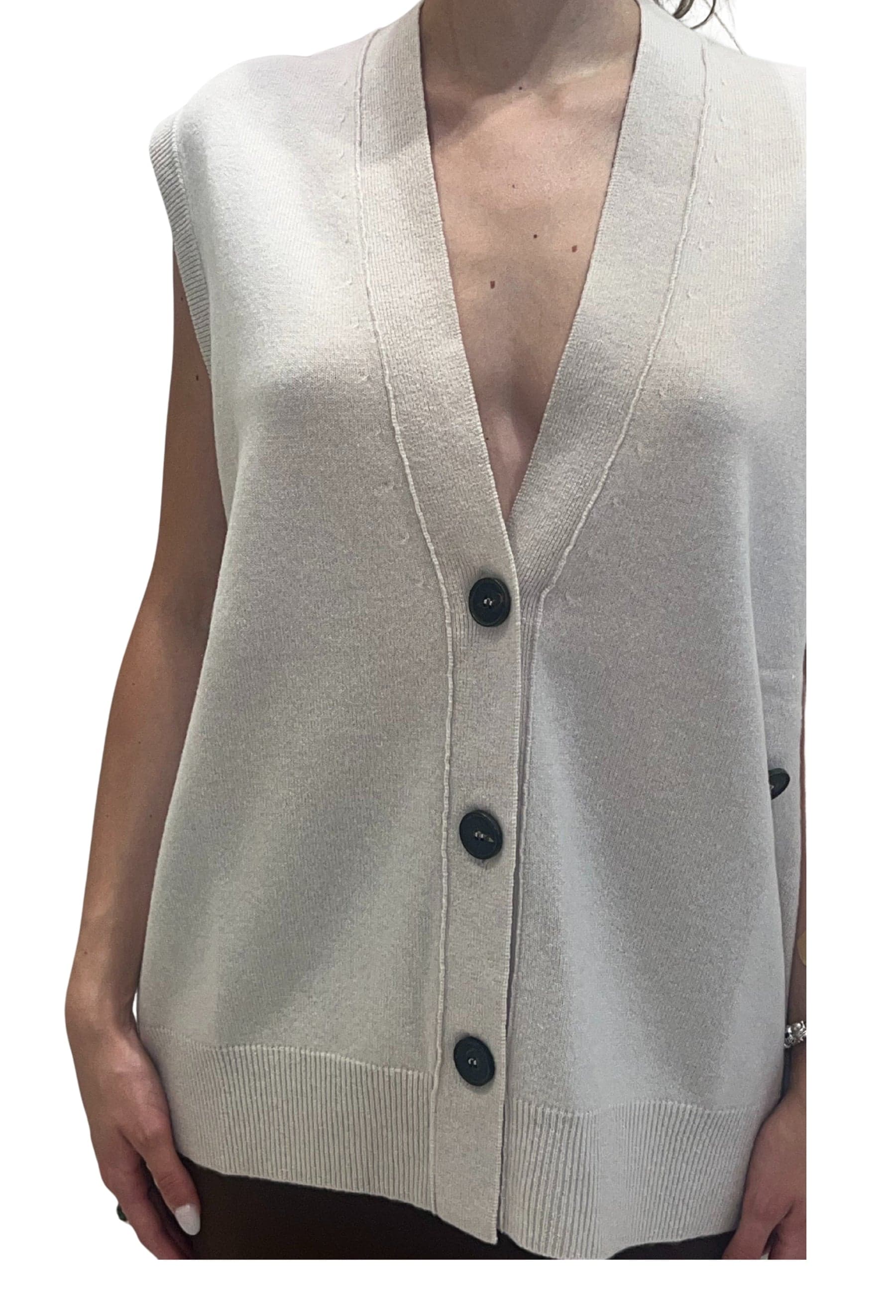 PDR GILET Donna 3 bottoni da donna in Pullover senza maniche Drestige - Casamassima, commercioVirtuoso.it