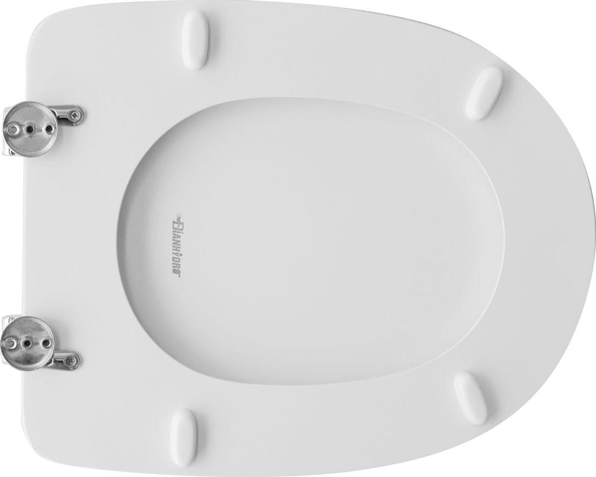 Sedile Wc Per Cesame Vaso Aretusa Bianco Cerniera Regolabile Forma 6- Bianco - Soft Close- Cw- Pezzi 1 in Sedili WC BricoGo - Marano di Napoli, commercioVirtuoso.it