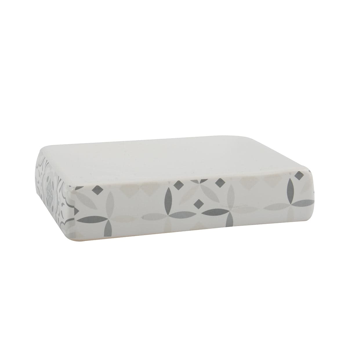 Porta Sapone In Ceramica Evora- Bianco - Grigio- Spire- Pezzi 1 in Set di accessori per il bagno BricoGo - Marano di Napoli, commercioVirtuoso.it
