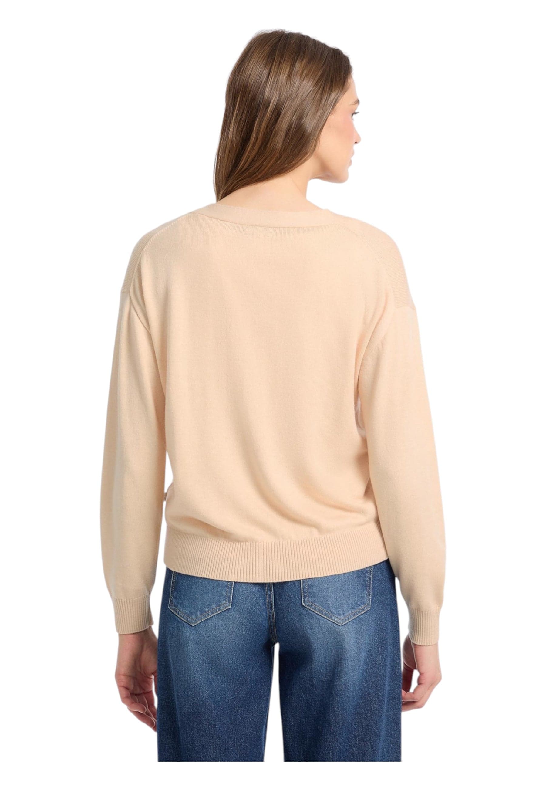 GUESS JEANS Cardigan mini logo triangolo Donna Guess Jeans da donna in Giacche Drestige - Casamassima, commercioVirtuoso.it