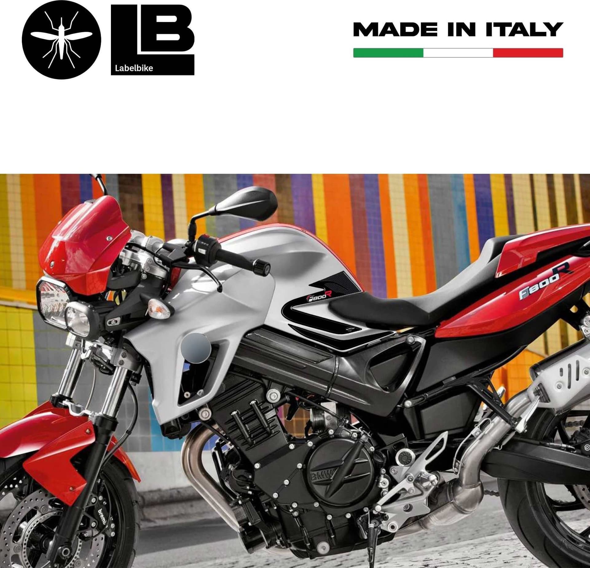 ADESIVI in resina Gel 3D PROTEZIONI LATERALI F800 r compatibili per MOTO BMW F800R in Paraserbatoio LabelBike - Bibbiano, commercioVirtuoso.it