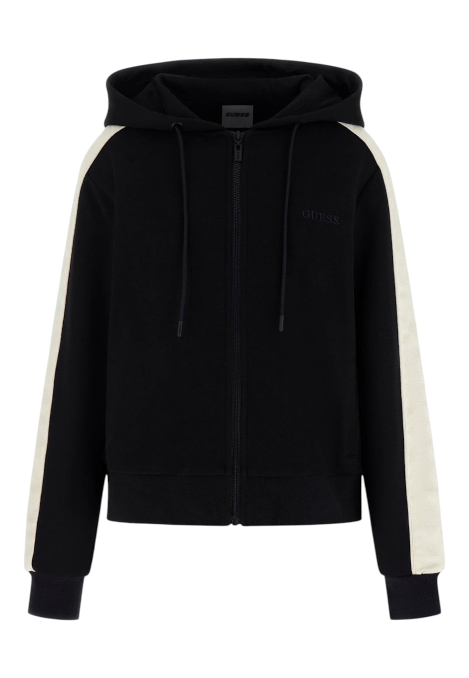 GUESS ACTIVEWEAR Felpa con cappuccio e zip intera Donna Guess Activewear Regular Fit da donna in Felpe con cappuccio Drestige - Casamassima, commercioVirtuoso.it