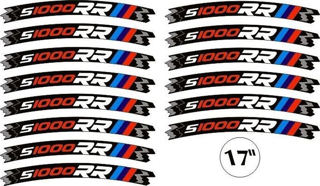STRISCE ADESIVE compatibili per MOTO BMW S1000 RR adesivi CERCHI 17' tuning in Decalcomanie adesivi e magneti LabelBike - Bibbiano, commercioVirtuoso.it