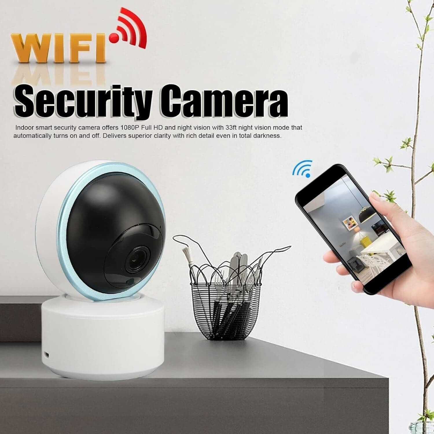 Telecamera per Interni 1080P, Tecnologia di Rilevamento del Corpo WiFi a 2,4 GHz in Dom camera CL Store - Battipaglia, commercioVirtuoso.it