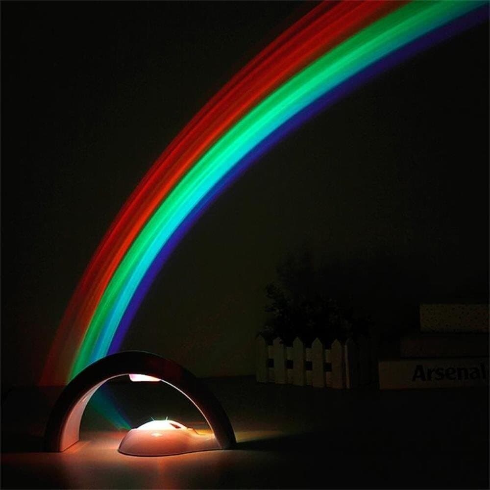 Proiettore LED arcobaleno portafortuna, luce notturna, lampada magica colorata in Insegne luminose CL Store - Battipaglia, commercioVirtuoso.it