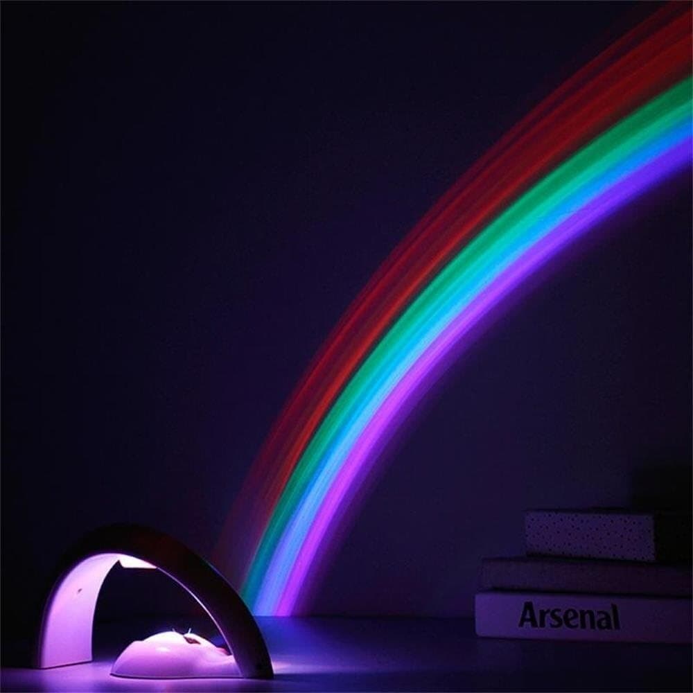 Proiettore LED arcobaleno portafortuna, luce notturna, lampada magica colorata in Insegne luminose CL Store - Battipaglia, commercioVirtuoso.it