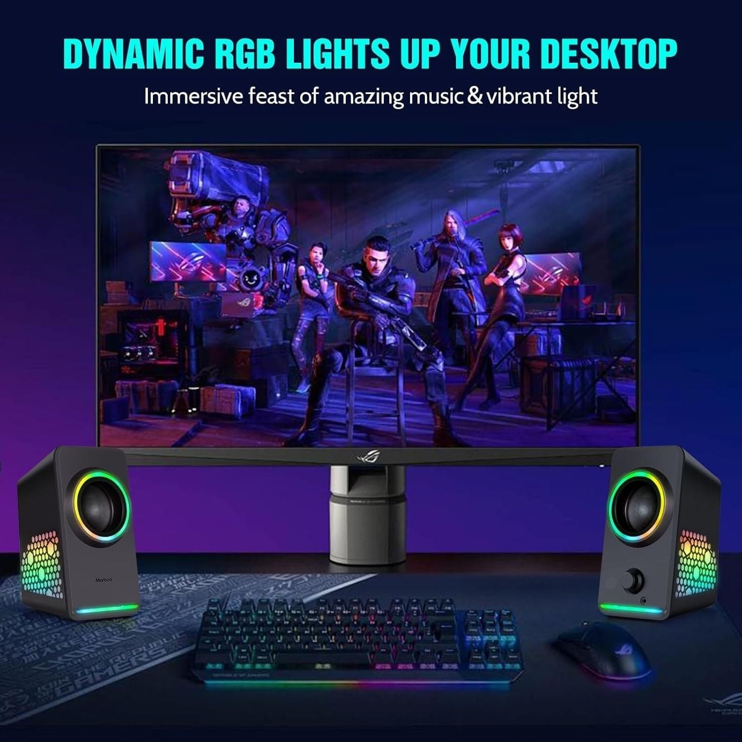 Altoparlanti per PC MARBOO RGB illuminati da gioco USB jack da 3,5 mm Laptop in  CL Store - Battipaglia, commercioVirtuoso.it