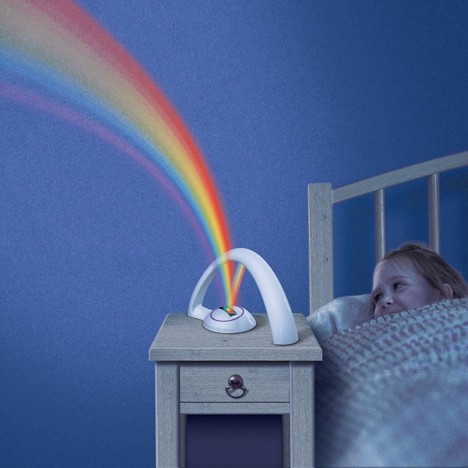 Proiettore LED arcobaleno portafortuna, luce notturna, lampada magica colorata in Insegne luminose CL Store - Battipaglia, commercioVirtuoso.it