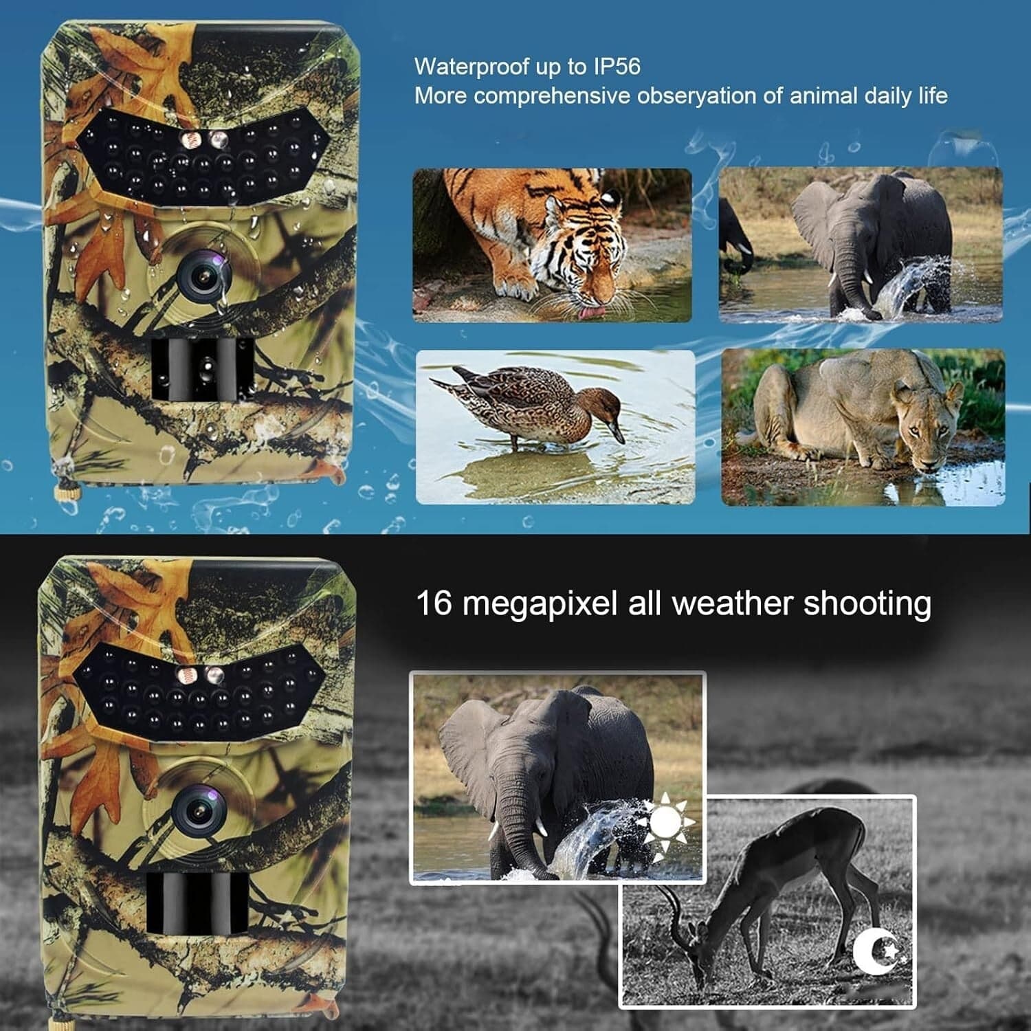 Fototrappola Telecamera caccia impermeabile per il monitoraggio fauna selvatica in Macchine fotografiche da caccia CL Store - Battipaglia, commercioVirtuoso.it