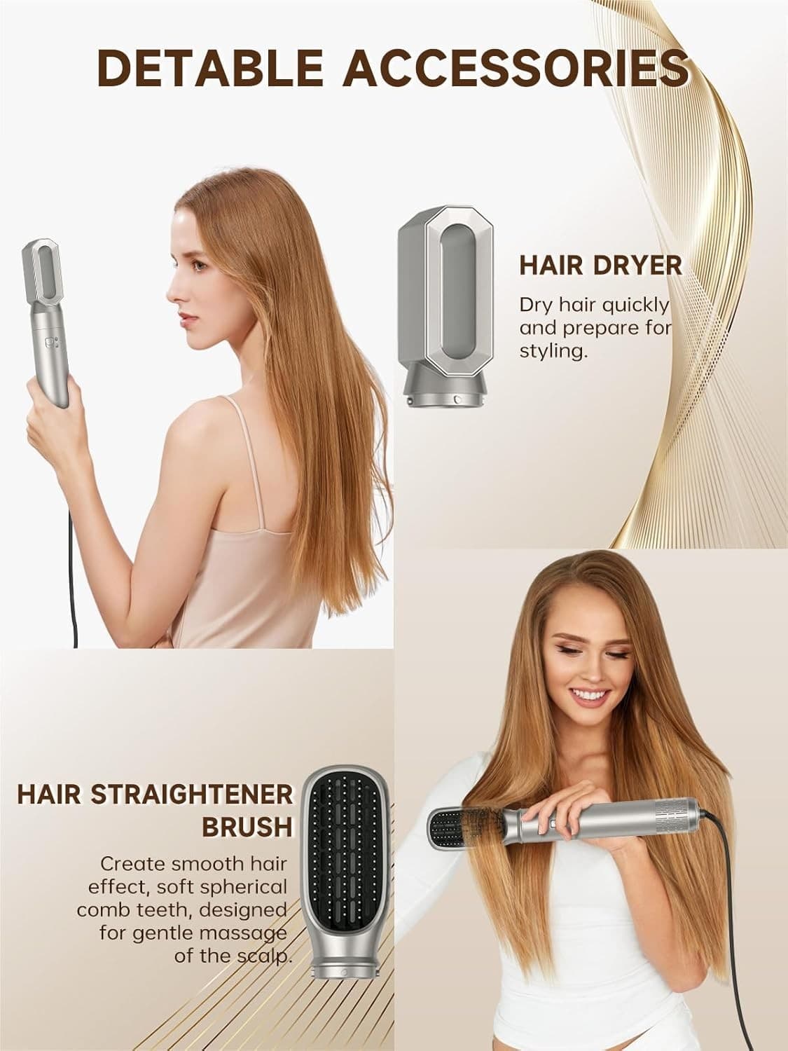 Styler per Capelli 6 in 1 Set di Styler per Capelli Airstyler con Ferro Arriccia in Modellatori ad aria calda CL Store - Battipaglia, commercioVirtuoso.it