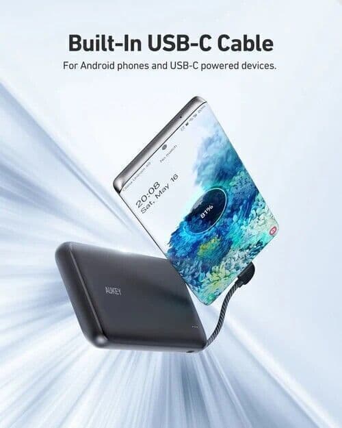 AUKEY PB-N73C 10.000 mAh 18 W con cavo USB-C integrato Caricabatterie portatile in Caricabatterie portatile CL Store - Battipaglia, commercioVirtuoso.it