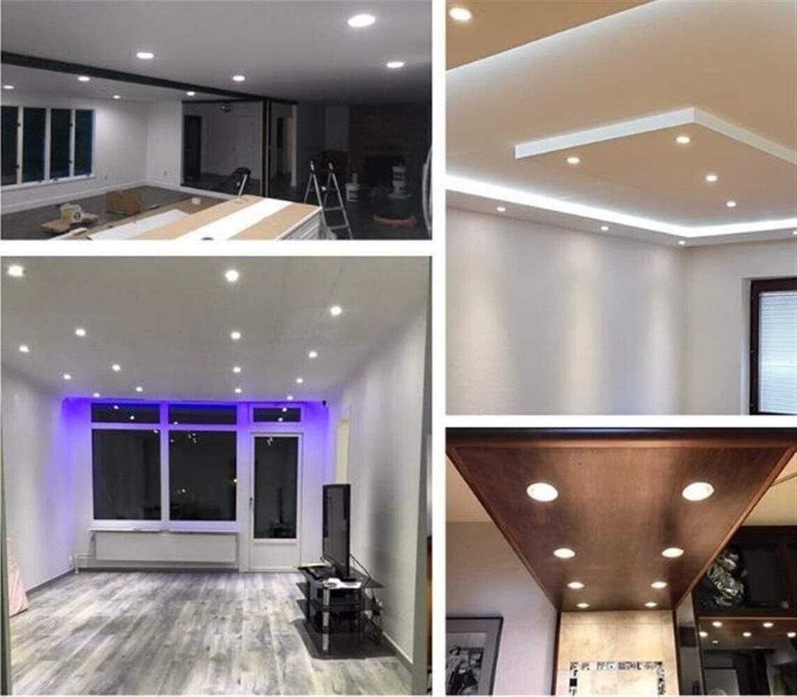 10 Faretti antiabbagliamento a LED Plafoniere Incasso con Downlight girevoli in Faretti da soffitto CL Store - Battipaglia, commercioVirtuoso.it