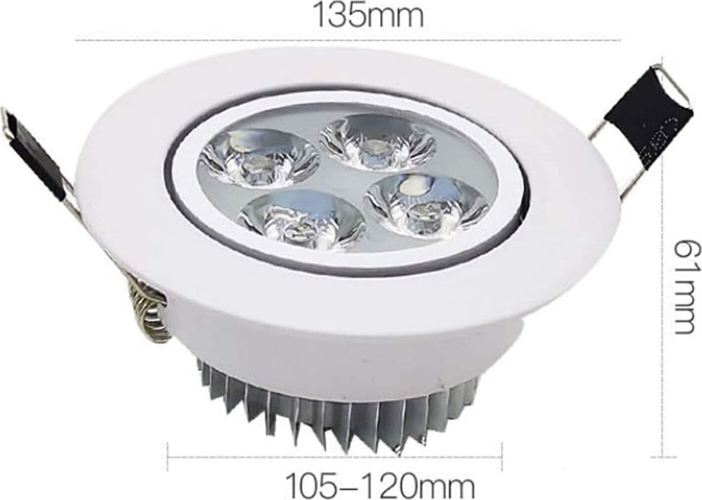 10 Faretti antiabbagliamento a LED Plafoniere Incasso con Downlight girevoli in Faretti da soffitto CL Store - Battipaglia, commercioVirtuoso.it