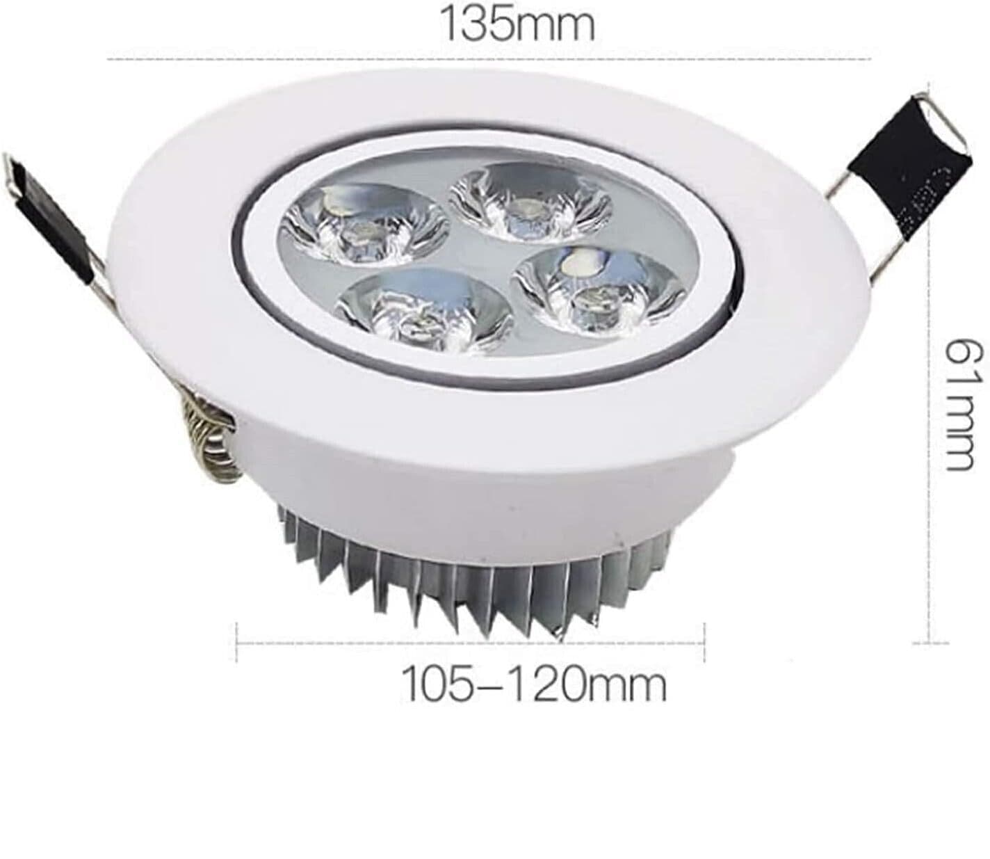 10 Faretti antiabbagliamento a LED Plafoniere Incasso con Downlight girevoli in Faretti da soffitto CL Store - Battipaglia, commercioVirtuoso.it