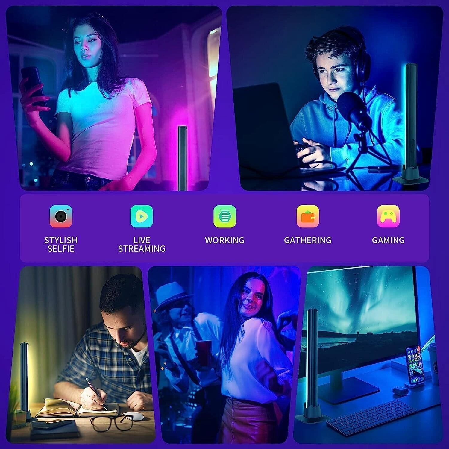 Barre luminose a LED intelligenti con controllo APP, luci da gioco in Mood Lights CL Store - Battipaglia, commercioVirtuoso.it