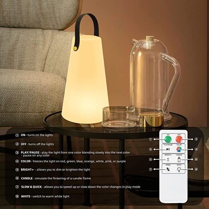 Lampada Da Tavolo Senza Fili A LED 8 Colori Dimmerabile Lampada Da Tavolo IP44 in Lampade da tavolo e abat-jour CL Store - Battipaglia, commercioVirtuoso.it