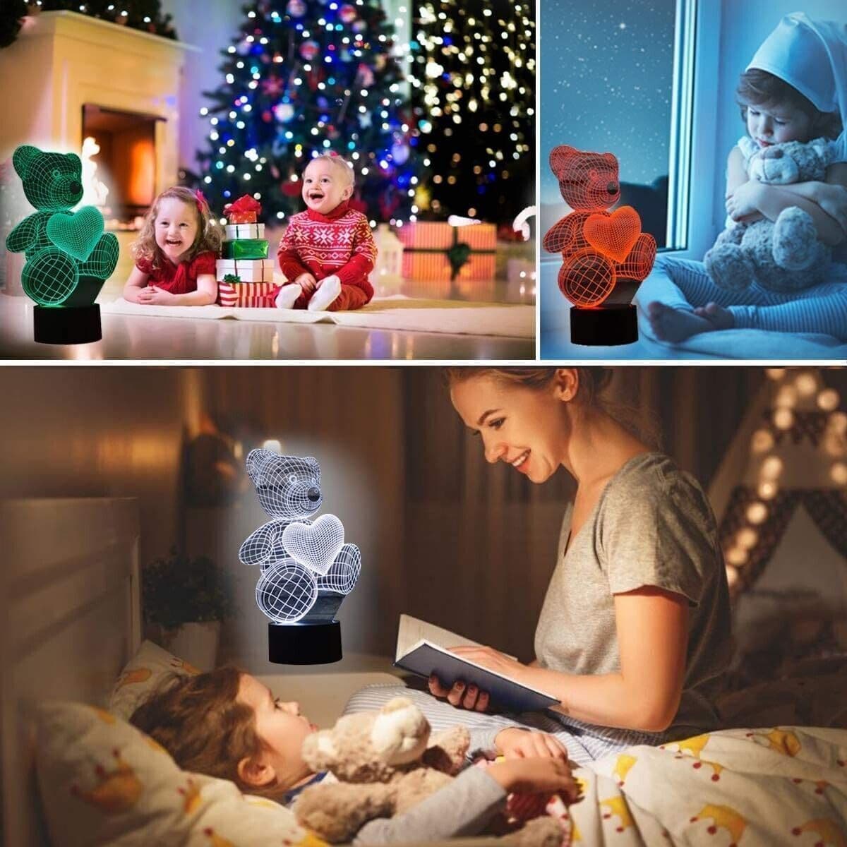 Coolzon Lampada 3D LED Illusion Lampada da comodino Lampade di ricarica USB in Lampade da tavolo e abat-jour CL Store - Battipaglia, commercioVirtuoso.it