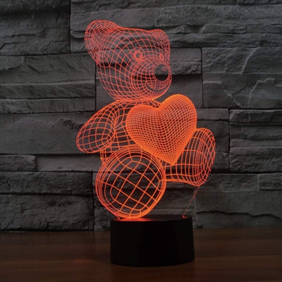 Coolzon Lampada 3D LED Illusion Lampada da comodino Lampade di ricarica USB in Lampade da tavolo e abat-jour CL Store - Battipaglia, commercioVirtuoso.it