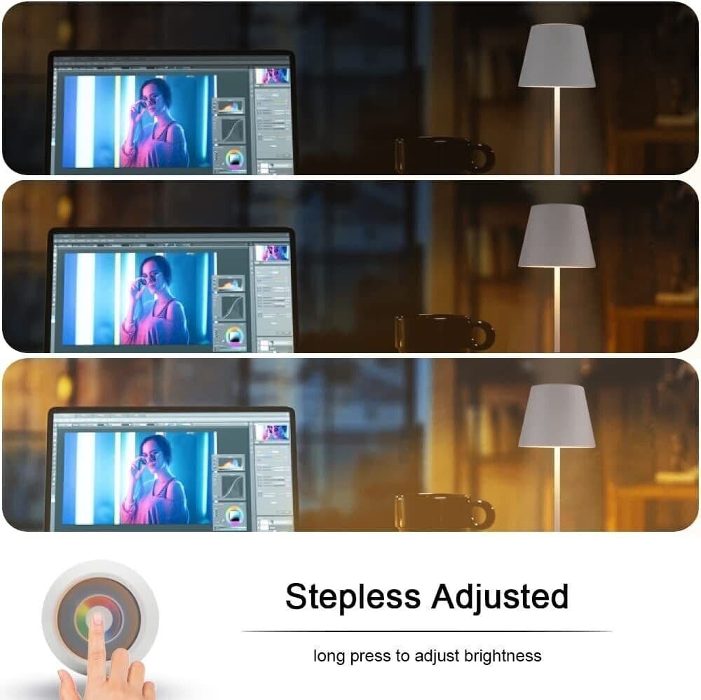 Lampada da Tavolo LED Ricaricabile, Lampada Touch Sense Dimmerabile 8 Colori, Im in Lampade da tavolo e abat-jour CL Store - Battipaglia, commercioVirtuoso.it
