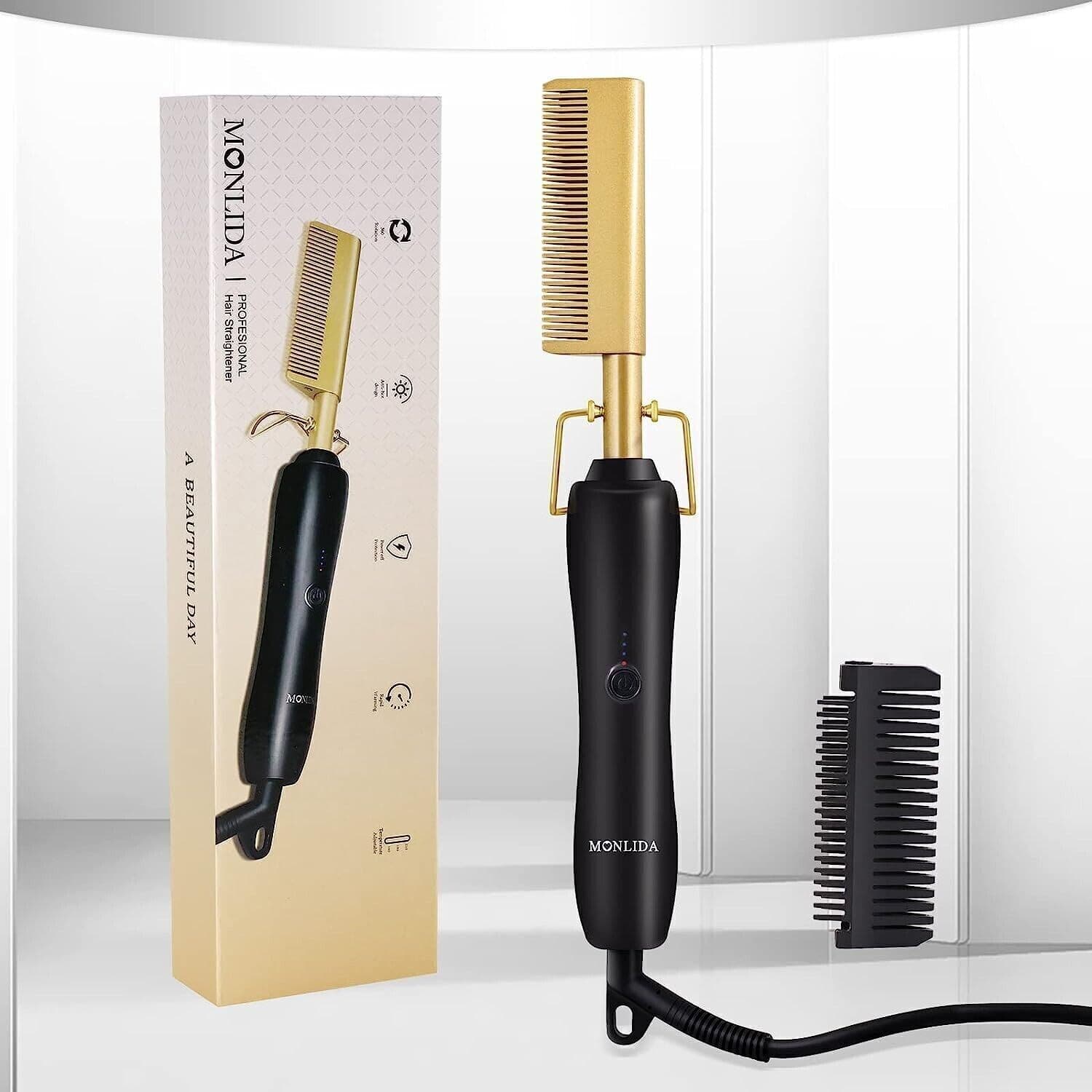 Spazzola lisciante per capelli, Monlida 2 in 1 Piastra riscaldante in ceramica in Piastre per capelli CL Store - Battipaglia, commercioVirtuoso.it
