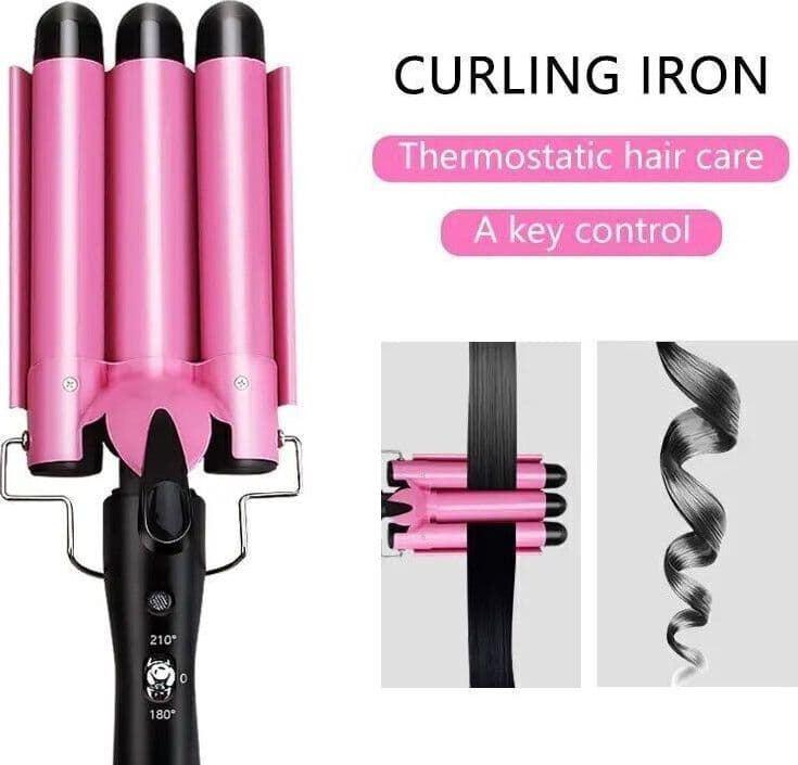 Piastra Rosa per Onde Capelli 22mm 3 Rami con Controllo Intelligente in Piastre per capelli CL Store - Battipaglia, commercioVirtuoso.it