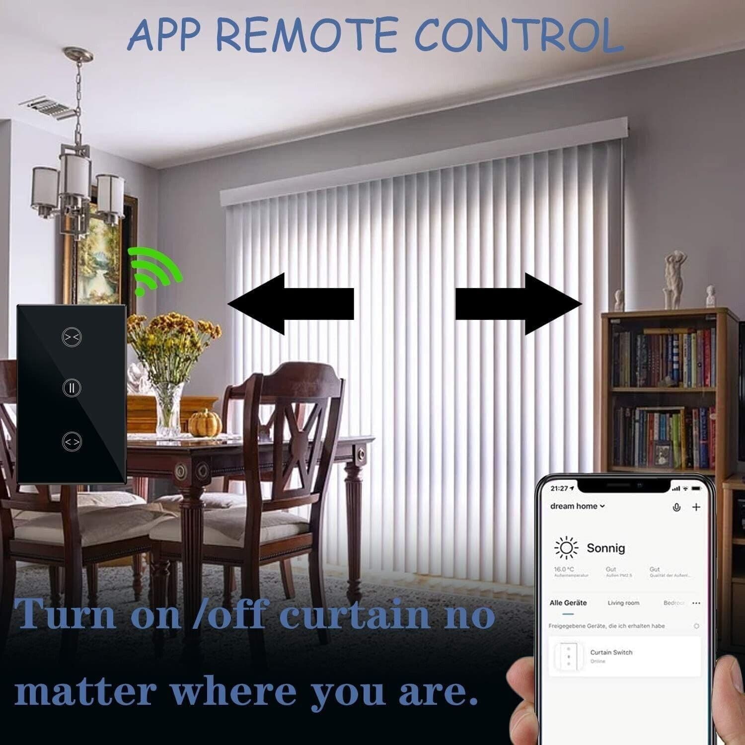 Wi-Fi Curtain Switch, Smart Touch Switch, Controllo Remoto e Vocale in Spine intelligenti e telecomandate CL Store - Battipaglia, commercioVirtuoso.it