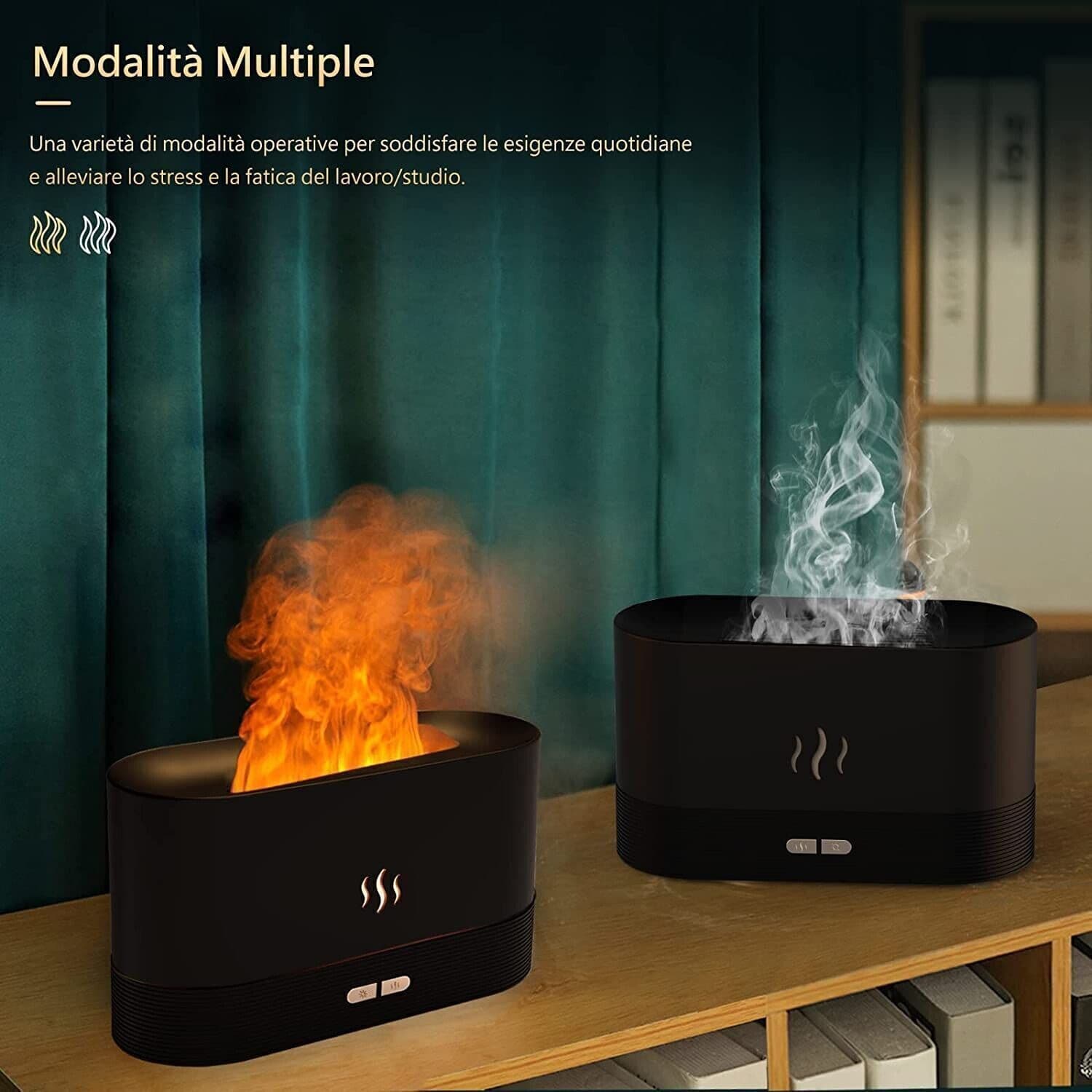 Diffusore di Oli Essenziali con Effetto Fiamma Umidificatore Ambiente in Umidificatori CL Store - Battipaglia, commercioVirtuoso.it