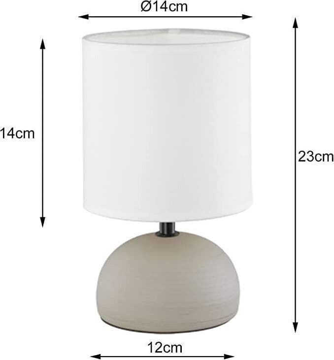 Lampada da tavolo a LED in ceramica color cappuccino, forma arrotondata in Lampade da tavolo e abat-jour CL Store - Battipaglia, commercioVirtuoso.it