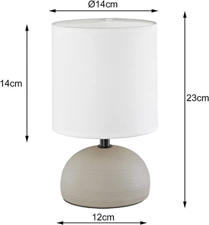 Lampada da tavolo a LED in ceramica color cappuccino, forma arrotondata in Lampade da tavolo e abat-jour CL Store - Battipaglia, commercioVirtuoso.it