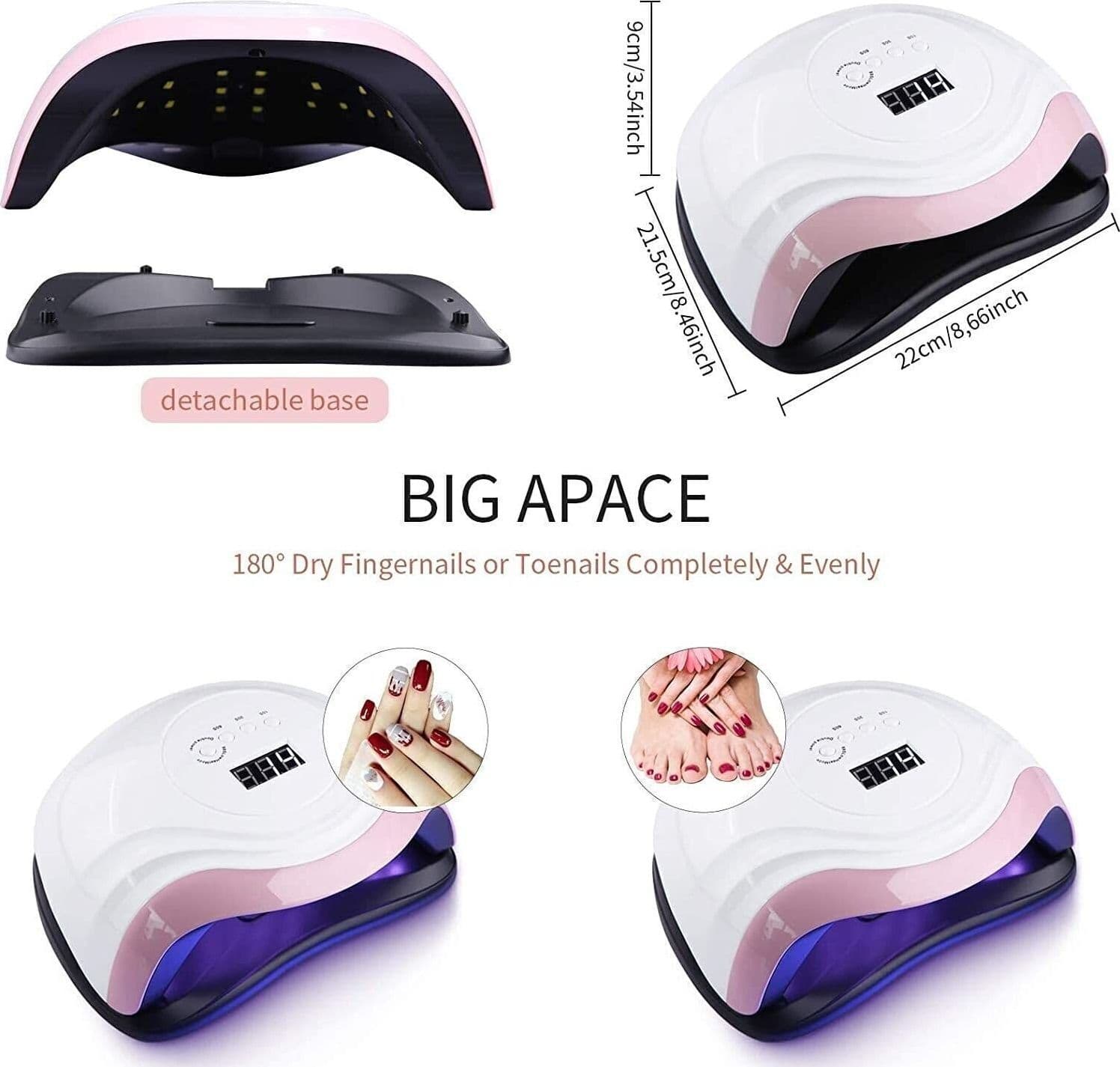 Aokyom 168W Lampada per Unghie,Lampada a LED UV per Manicure e Pedicure,36LED in Asciuga unghie e lampade UV CL Store - Battipaglia, commercioVirtuoso.it