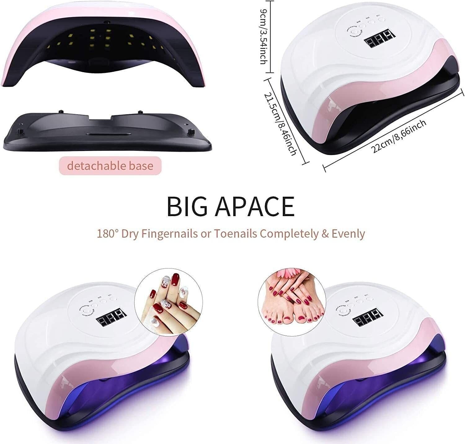 Aokyom 168W Lampada per Unghie,Lampada a LED UV per Manicure e Pedicure,36LED in Asciuga unghie e lampade UV CL Store - Battipaglia, commercioVirtuoso.it