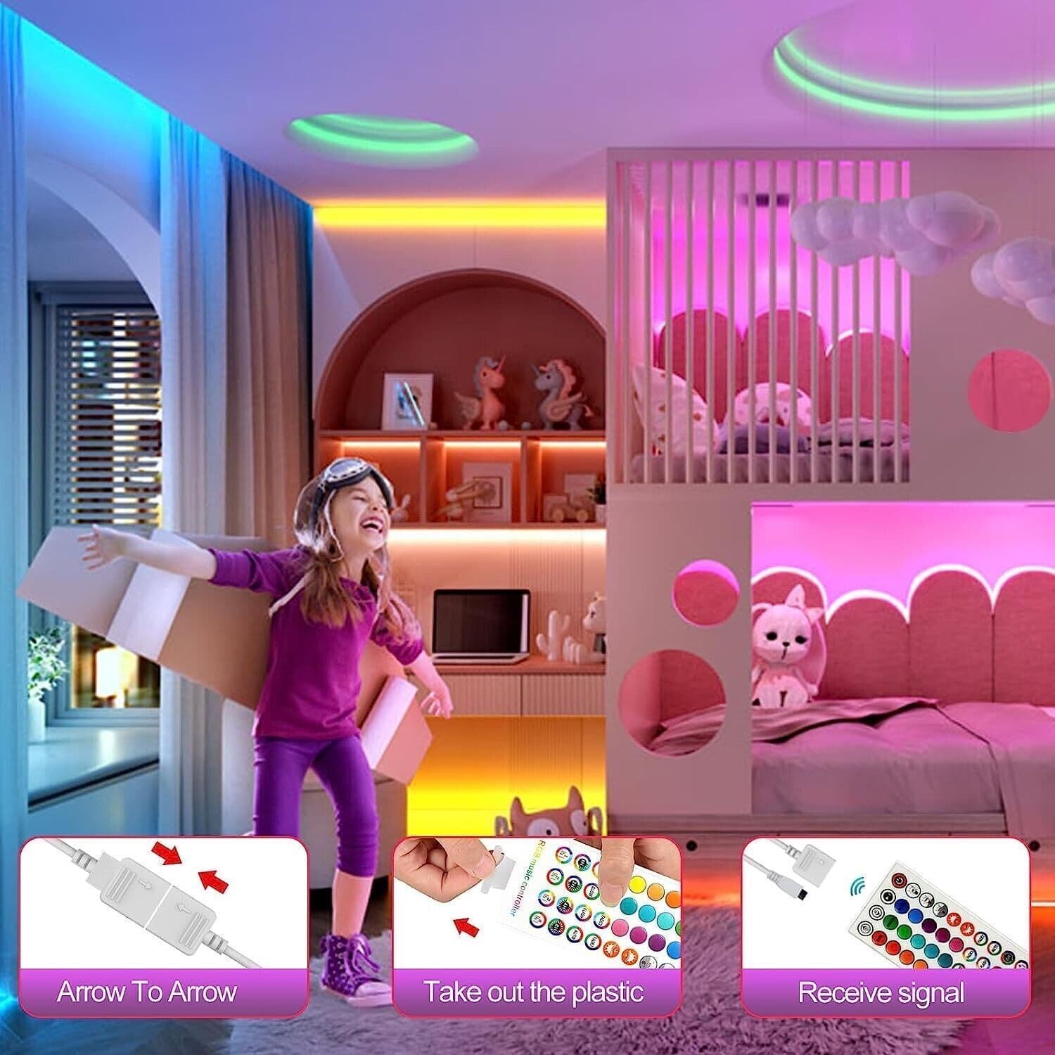 TVLIVE Striscia LED 5 Metri, LED Strisce RGB Musicale, Luci da Camera Strisce in Nastri LED CL Store - Battipaglia, commercioVirtuoso.it