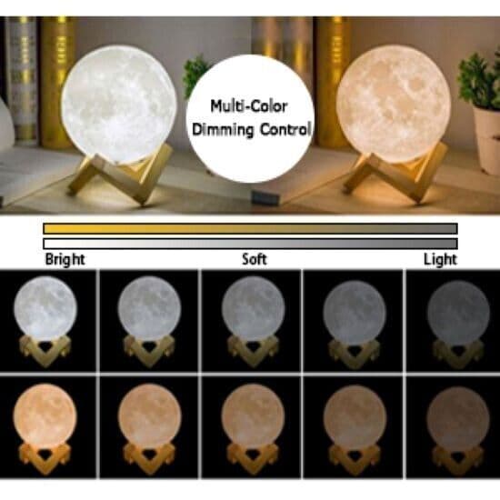 Lampada lunare, stampa 3D Luce lunare, Luce notturna Lampada fredda Lampada luna in Luci notturne CL Store - Battipaglia, commercioVirtuoso.it