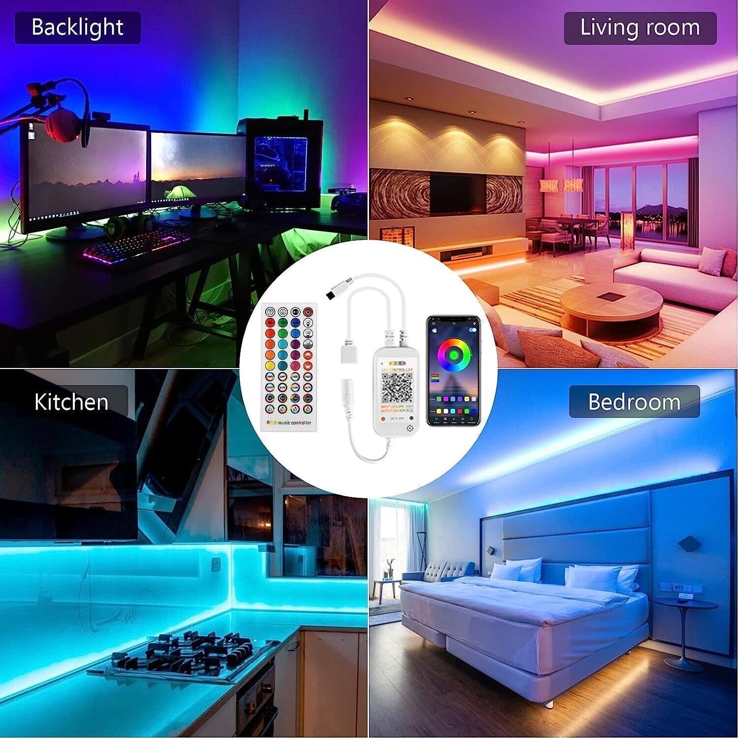 TVLIVE Striscia LED 5 Metri, LED Strisce RGB Musicale, Luci da Camera Strisce in Nastri LED CL Store - Battipaglia, commercioVirtuoso.it