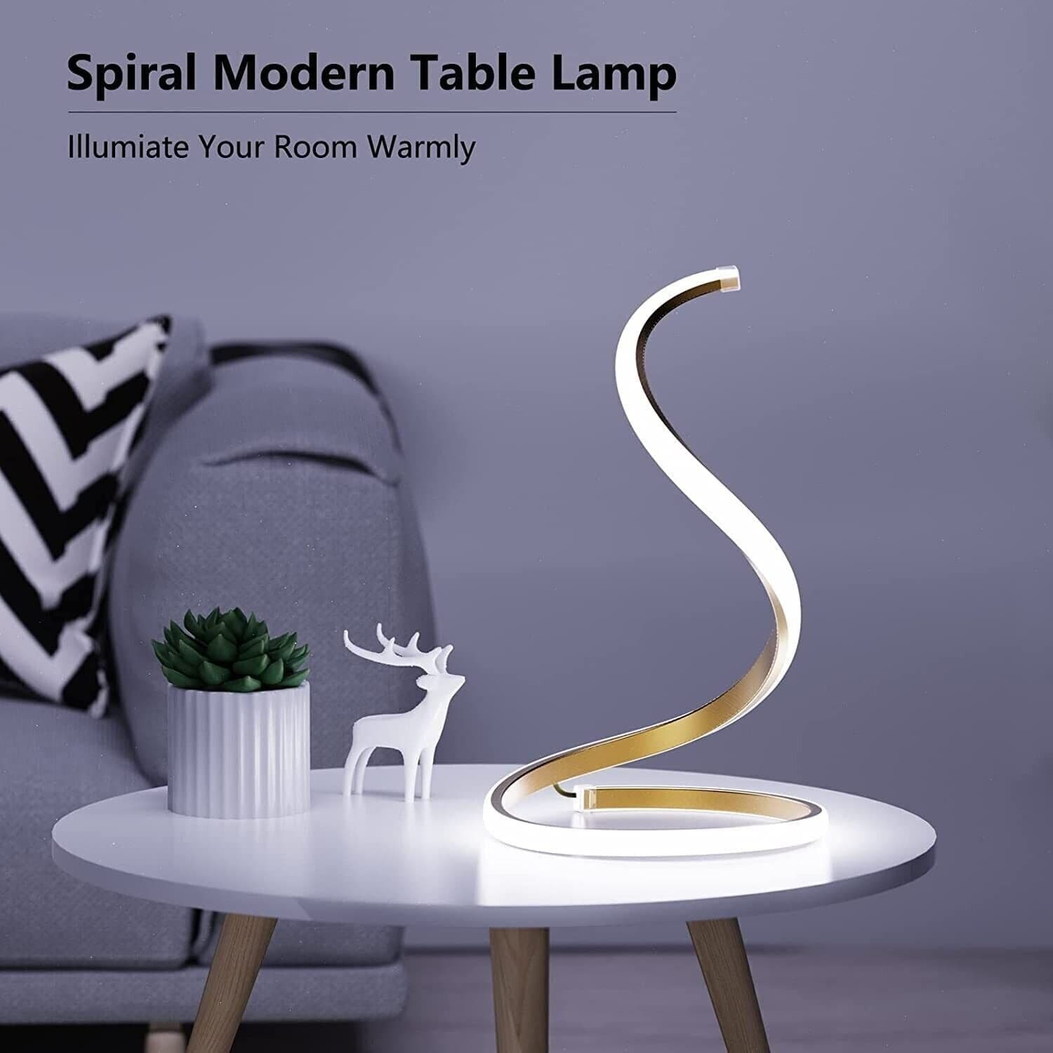 SENFAY Lampada da tavolo a LED a spirale, lampada da comodino moderna in Lampade da tavolo e abat-jour CL Store - Battipaglia, commercioVirtuoso.it
