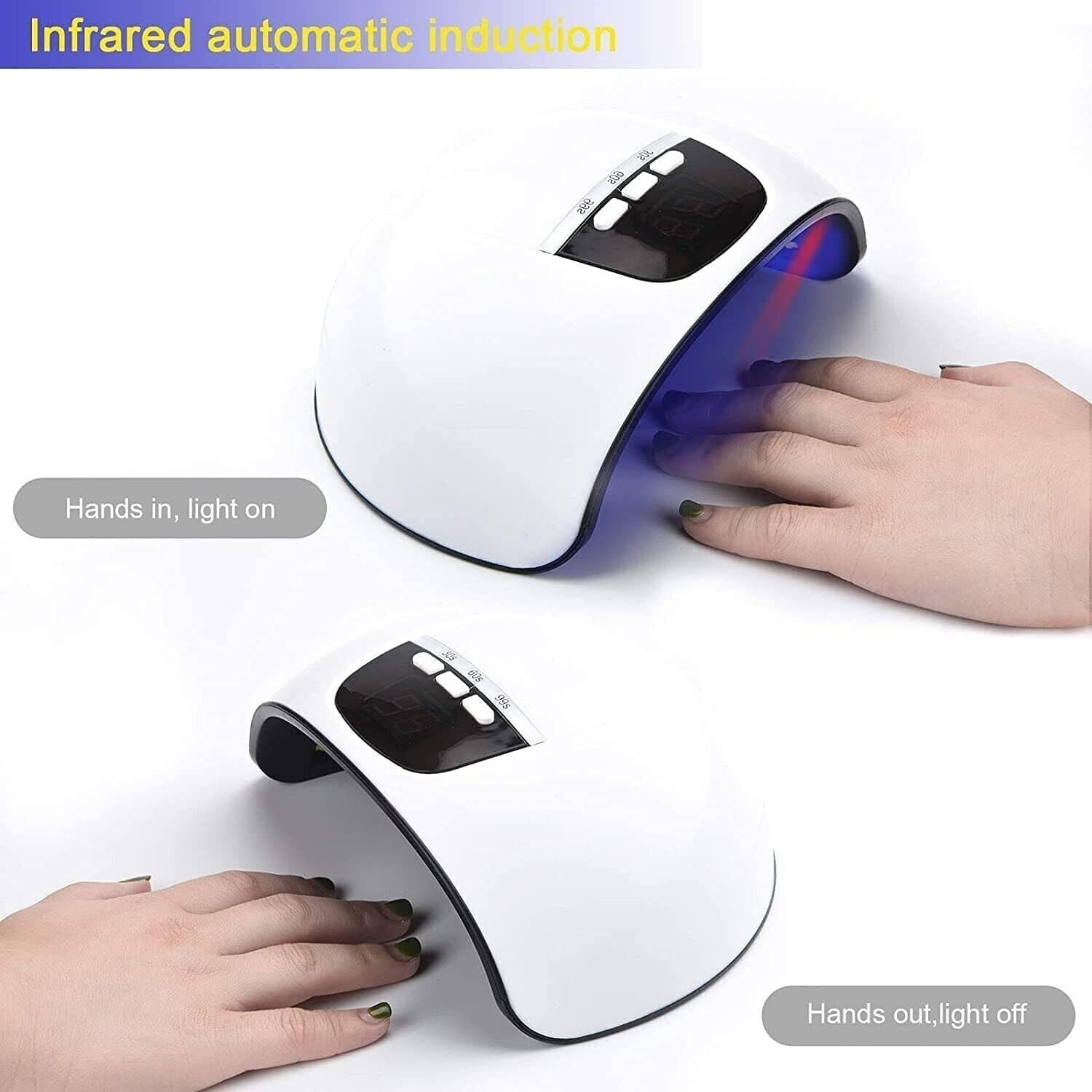 Lampada UV LED per unghie, 54 W, gel per asciugatura unghie, lampada in Asciuga unghie e lampade UV CL Store - Battipaglia, commercioVirtuoso.it