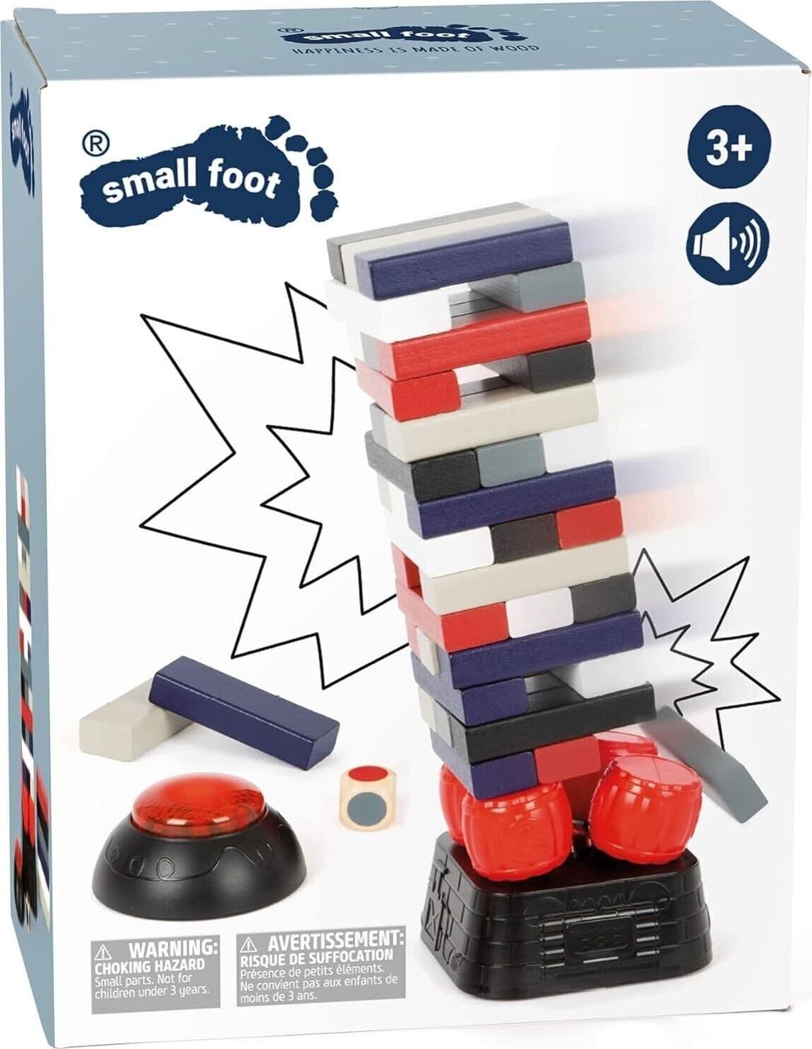 Gioco divertente con torre traballante dinamite in legno Small Foot con blocchi in Cubi e piramidi componibili CL Store - Battipaglia, commercioVirtuoso.it