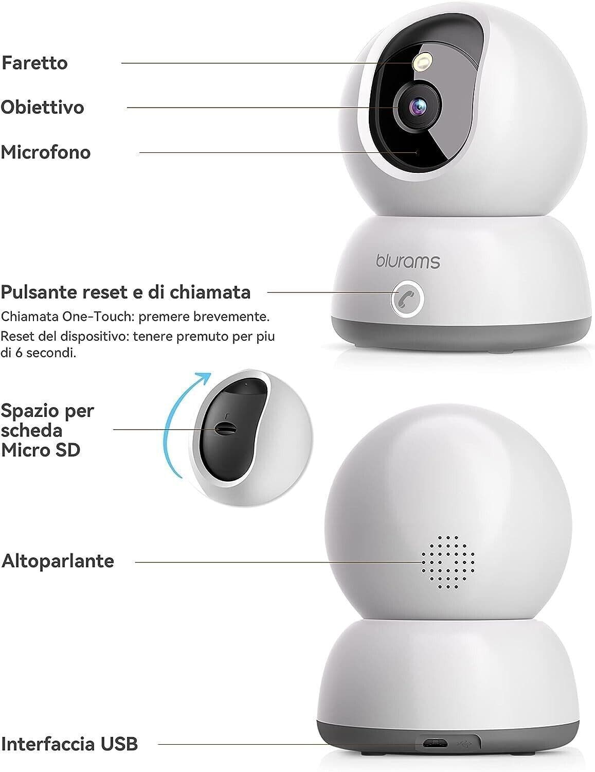 blurams Telecamere Wifi Interne 2K,Videocamera Sorveglianza Interno Wifi in Dom camera CL Store - Battipaglia, commercioVirtuoso.it