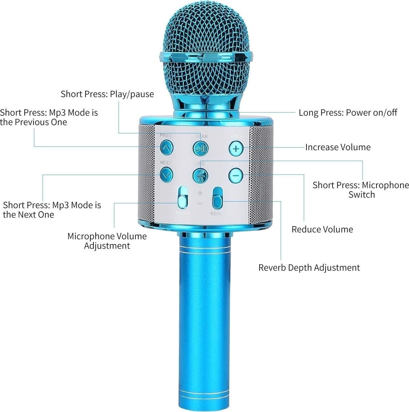 HANDHEL KTV Microfono Karaoke, Wireless Bluetooth Microfono Karaoke, Wireless in Console Karaoke CL Store - Battipaglia, commercioVirtuoso.it