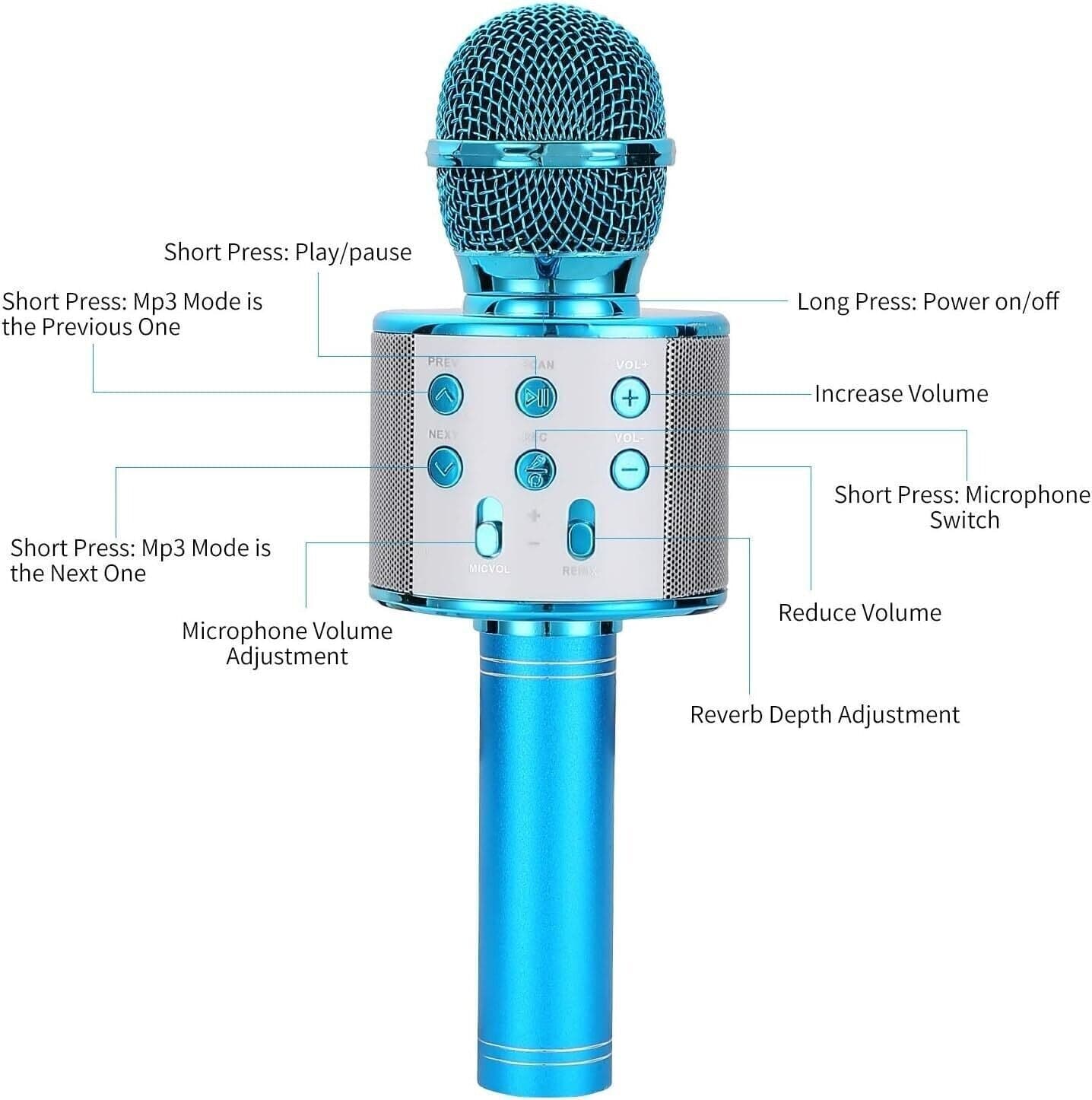 HANDHEL KTV Microfono Karaoke, Wireless Bluetooth Microfono Karaoke, Wireless in Console Karaoke CL Store - Battipaglia, commercioVirtuoso.it