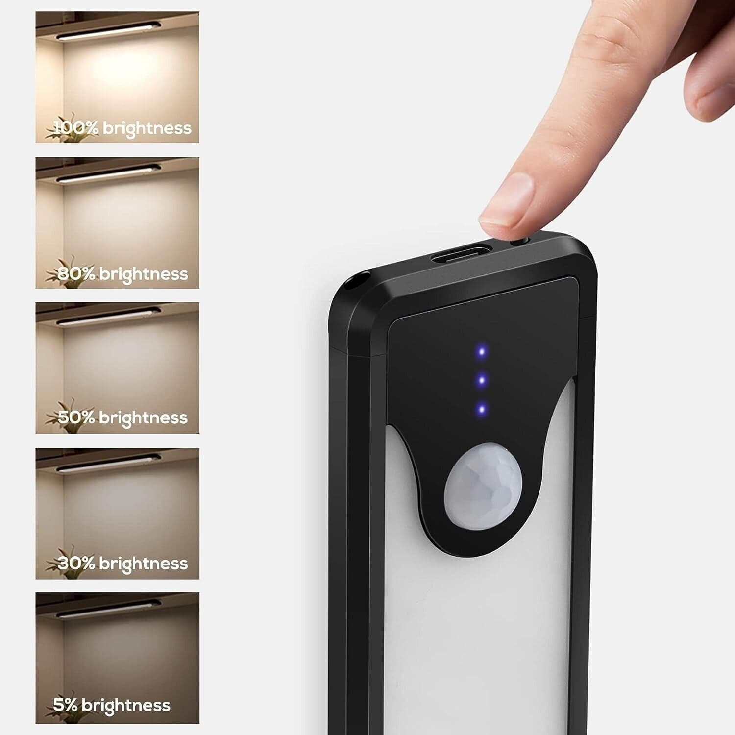 Luci da Armadio con sensore di movimento, luce notturna a LED ricaricabile in Luci notturne CL Store - Battipaglia, commercioVirtuoso.it