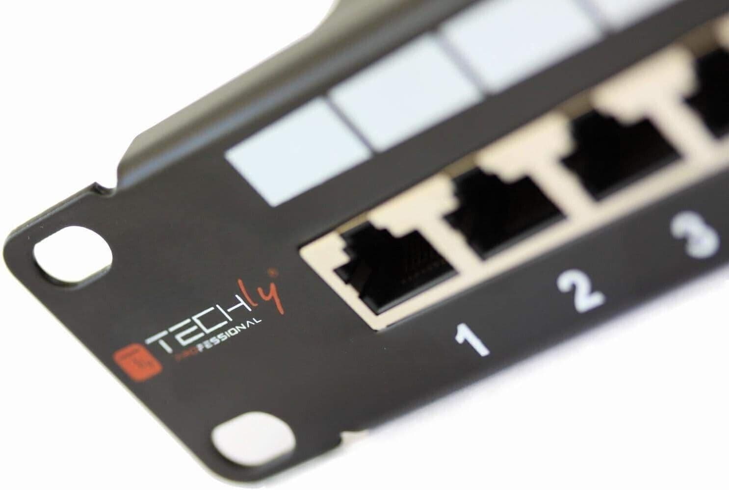 Techly Professional Pannello Patch STP 24 Posti RJ45 cat. 6A Techly in Cavi Ethernet CL Store - Battipaglia, commercioVirtuoso.it