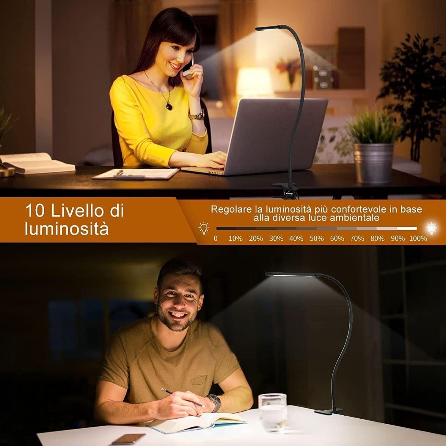 iZELL Lampada da Scrivania 77 LED, Potere Illuminante Notevole, 40CM Lampada in Lampade da lavoro CL Store - Battipaglia, commercioVirtuoso.it